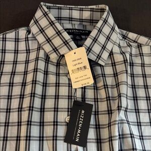 Mizzen+Main Blue and Black Checkered Shirt